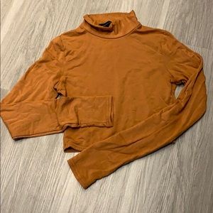 Naked Wardrobe Mustard Long Sleeve Crop